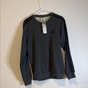 Adidas Men's Dark Gray Crewneck Sweater